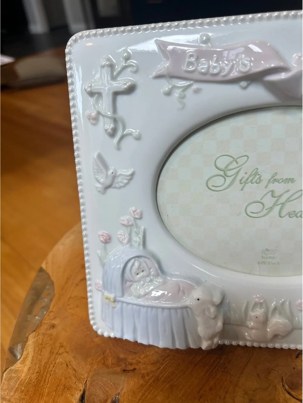 Russ Baby's Baptism Ceramic Picture Frame Gifts from Heaven 3.5 x 5